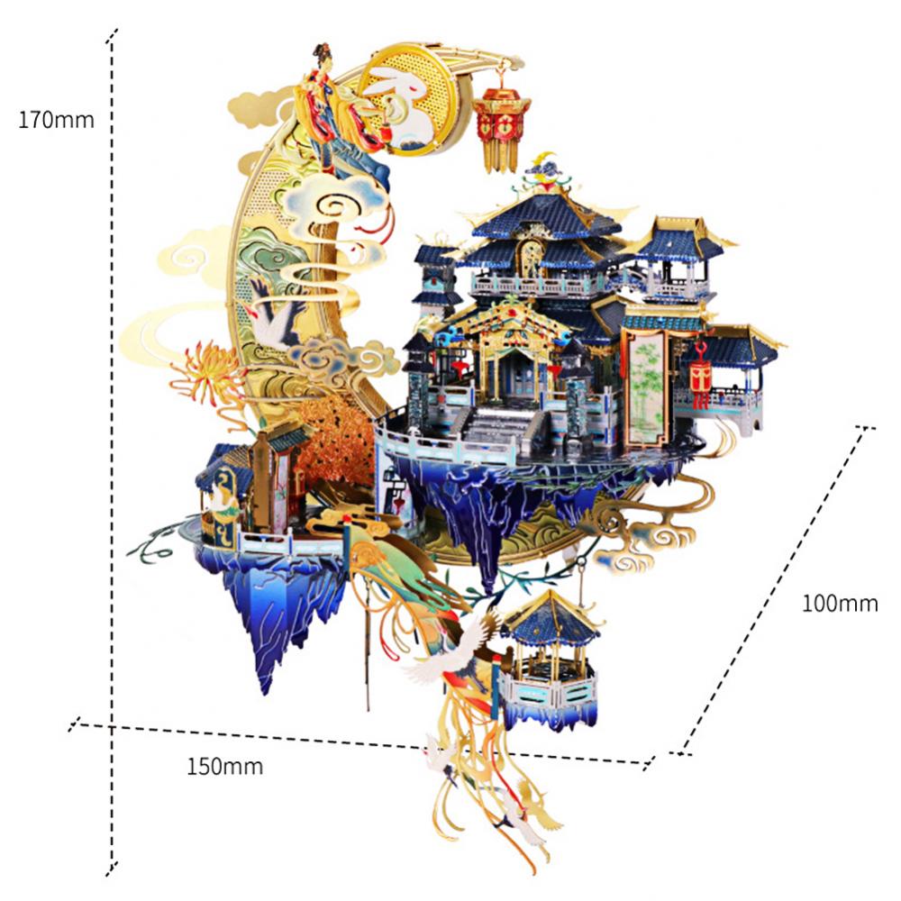 3D металлический пазл Луна дворец модель наборы DIY Лазерная вырезка сборка  головоломки игрушки подарок для взрослых детей | AliExpress