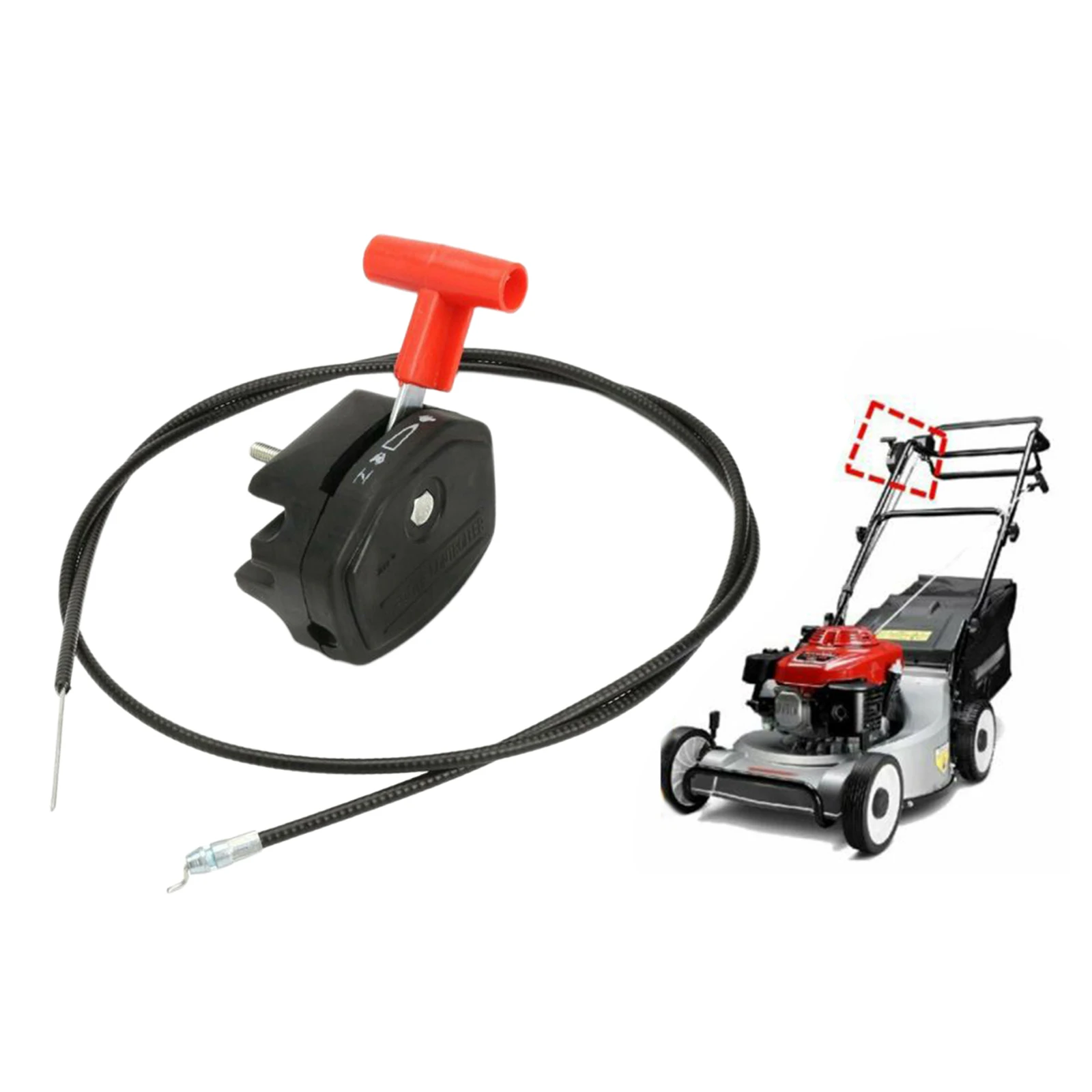 150cm Universal Lawn Mower Throttle Cable Switch Control Garden Machine Fitting Throttle Cable Lawn Mower Accessory Tool