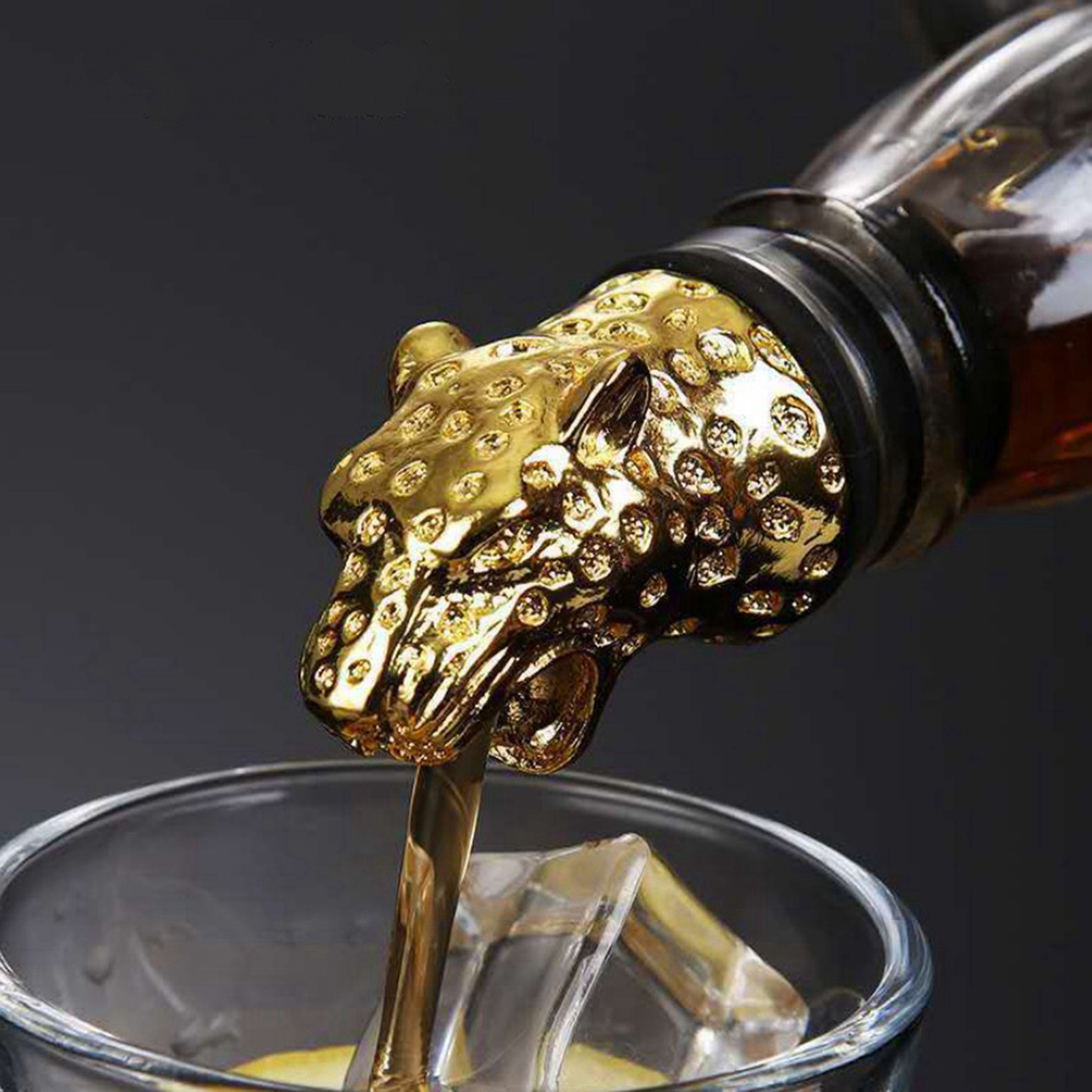 Wine Pourer Zinc Alloy Deer Elk Lion Bull Head Wine Stopper Drinks Bar Tools