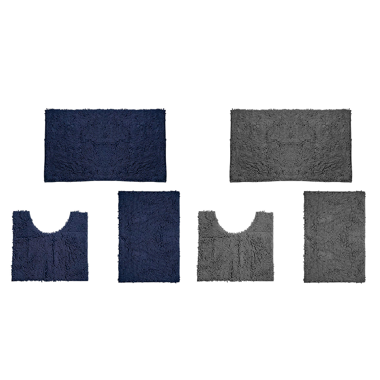 Bathroom Rugs and Mats Set of 3 Piece Bath Mats, Extra Soft and Absorbent Shaggy Rugs, Bathroom Rugs Set, Machine Washable