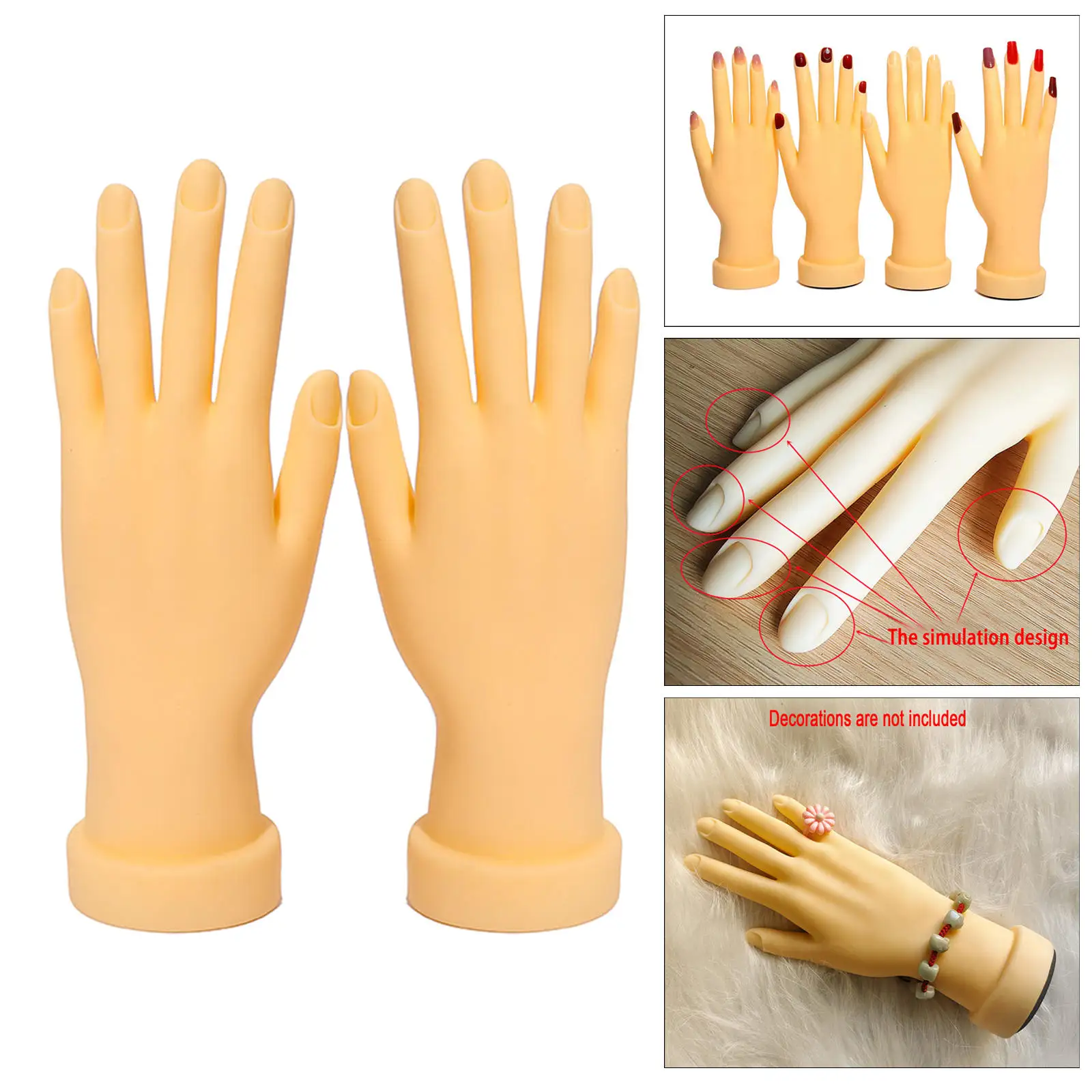 Nail Practice Hand Bendable Tool for Technician Manicure Supply