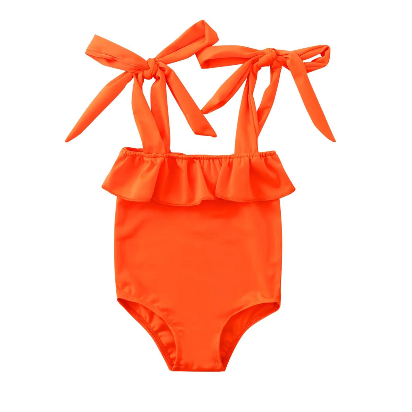 One Pieces 2021 Baño De Toddler Kids Baby Girl Bikini Shoulder Tie One ...