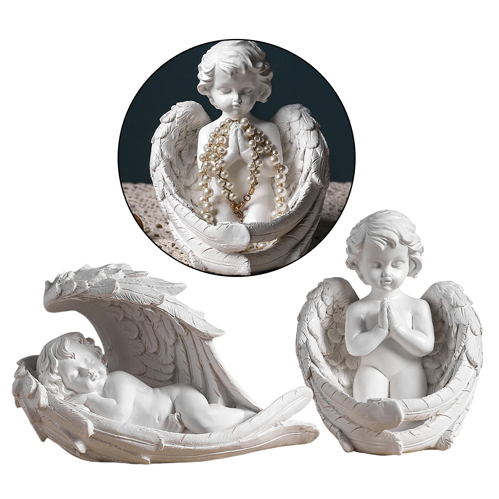 Baby Angel In Statue Figurine Home Decor Cherub Sculpture
