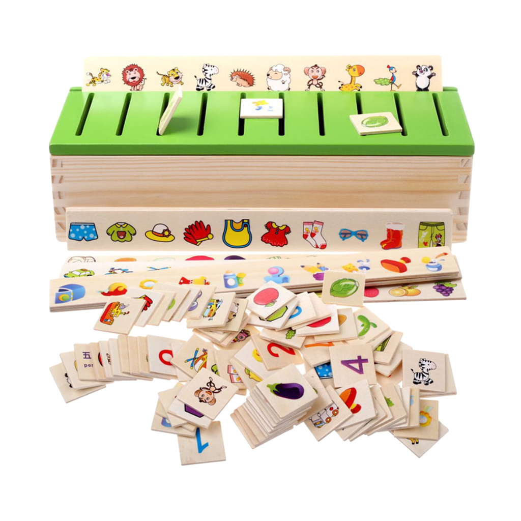 Category Sorting Game Matching Toys Wood Montessori Toys For Toddler Kids Aliexpress