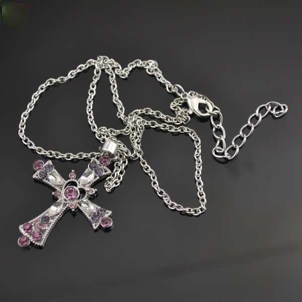 Vintage Color Zircon Cross Virgin Pendant Necklace Charm Lady Necklace Religious Belief Jewelry Party Necklace Festival Gift Vintage Color Zircon Cross Virgin Pendant Necklace Charm Lady Necklace Religious Belief Jewelry Party Necklace Festival Gift