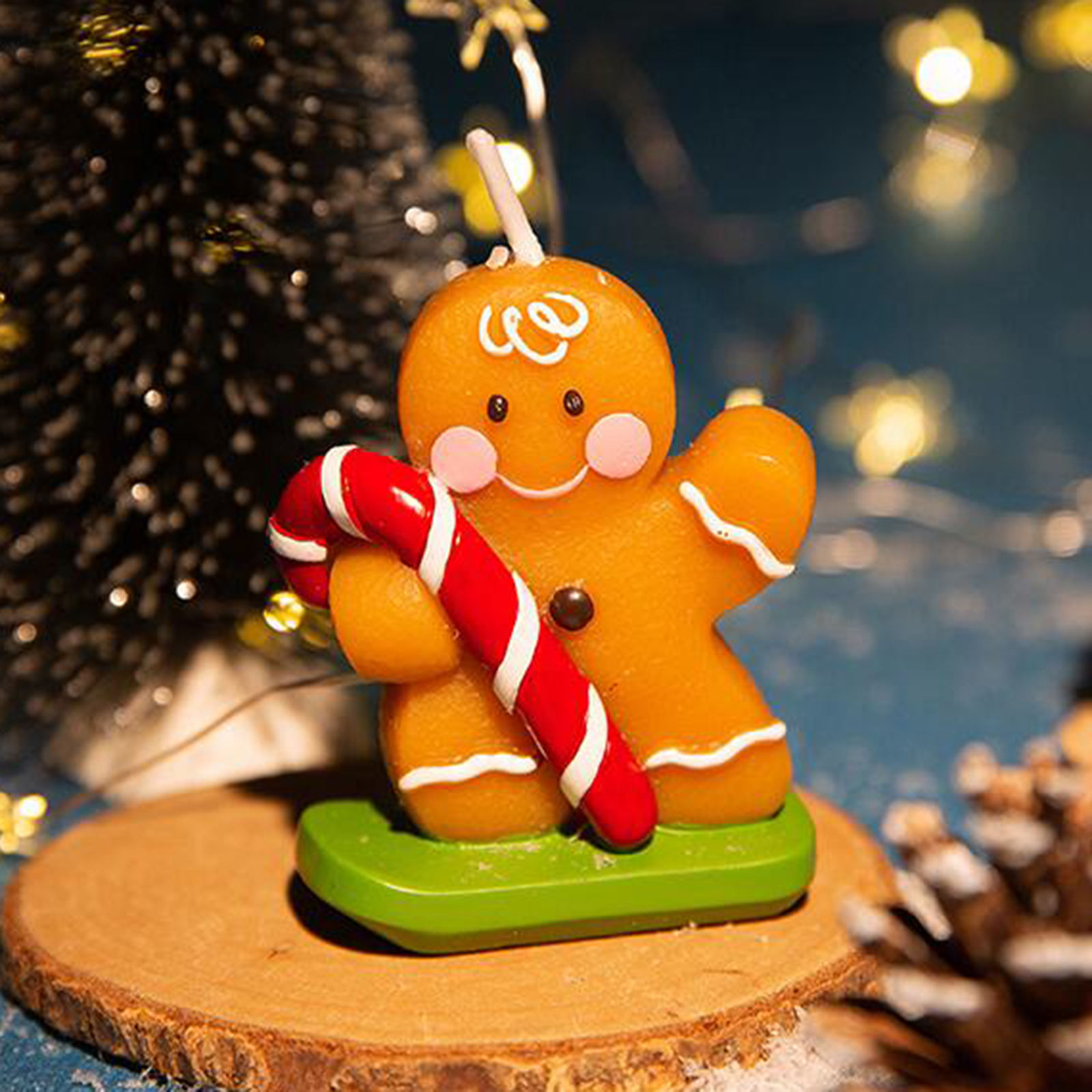Realistic Xmas Candle Decoration Candle Living Room Multi-Shape Wax Office Unscented Decorative Tea Candle Christmas Eve Gifts