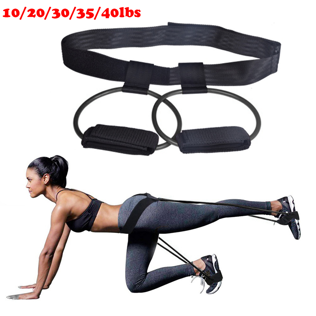 Booty Band Butt Leg Resistance Belt Tube Adjustable Waist Belt Gluteus Exerciser