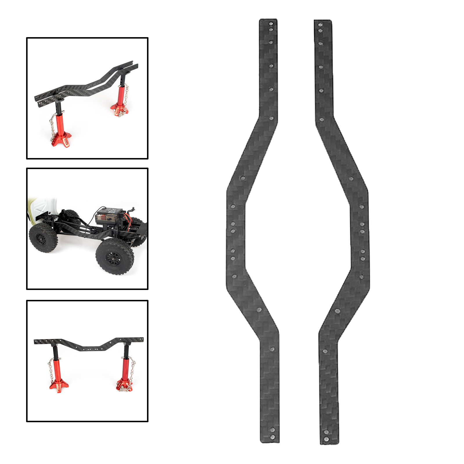 2pcs Chassis Frame Rails Kits for Axial SCX24 RC Buggy Car Vehicle DIY Accs