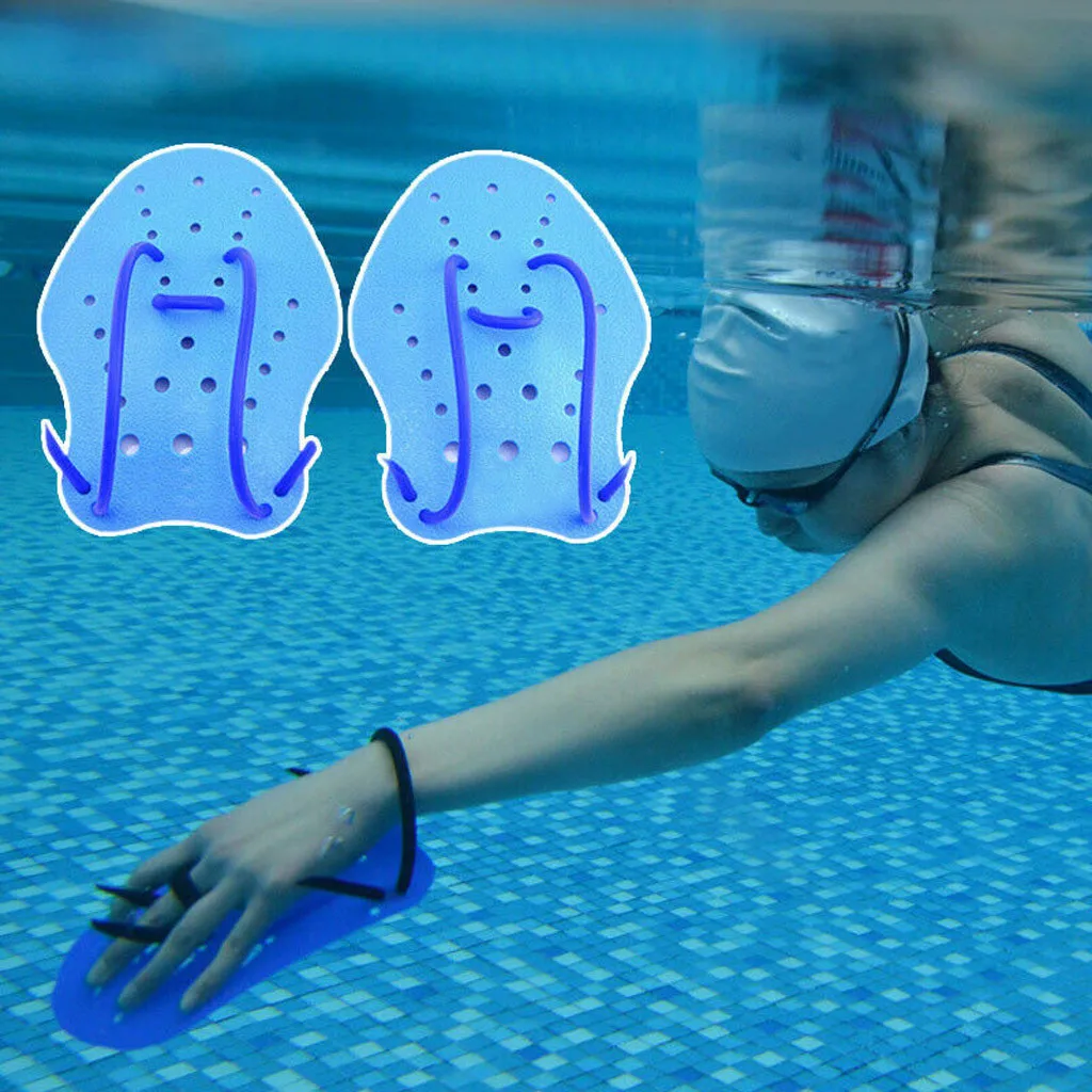 Details about   Unisex Swimming Paddles Training Adjustable Hand Webbed Gloves Pad HS 