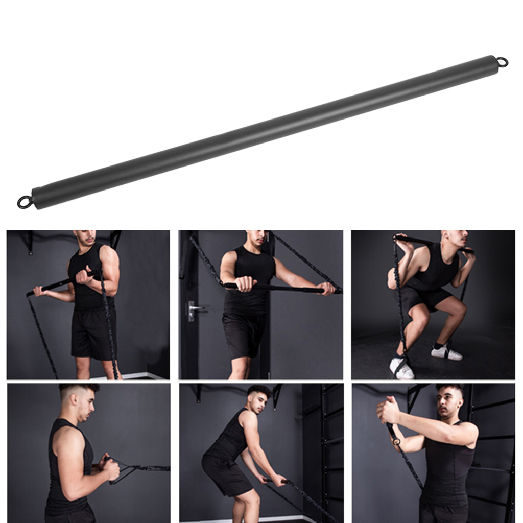 Home Gym Yoga Pilates Exercise Stick Bar Workout Exercise Equipment Black Training Fitness 