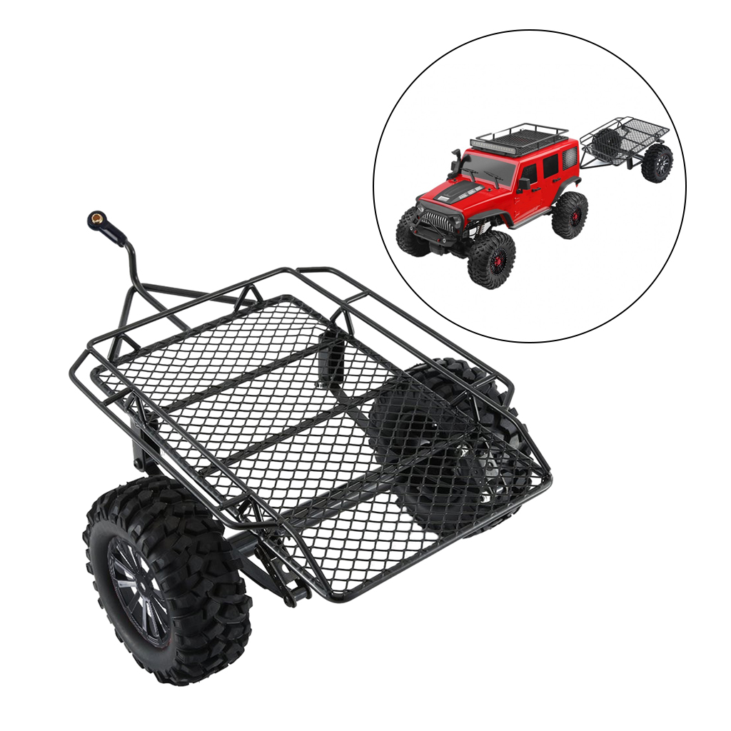 Metal Racing RC Trailer Car for SCX10 SCX10 II 4WD CC01 1/10 DIY Accessories