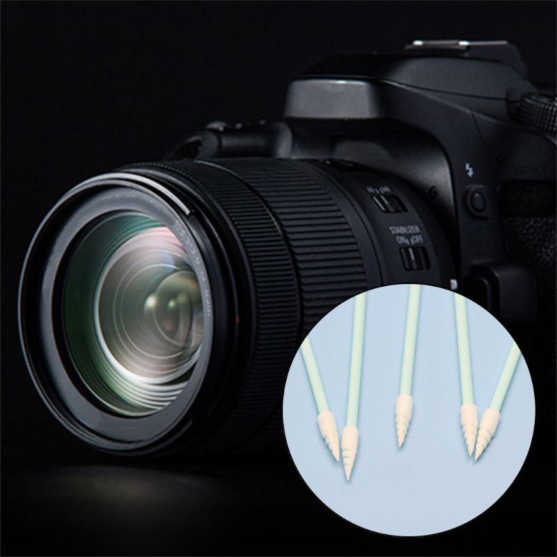 100Pcs/Pack Small Pointed Tips Cloth Head Cleaning Swab Lint Dust Free Sticks for PCB Board Electronics Small Area Camera Optica