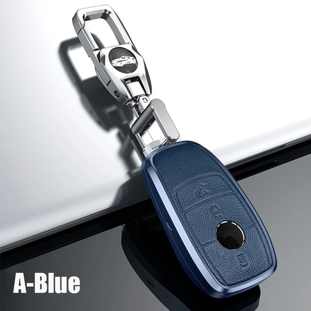Alloy+diamond + Leather Car Key Fob Case Cover For Mercedes Benz W177 W205  W213 W222 2018 A C S Gls Class E Class - Key Case For Car - AliExpress