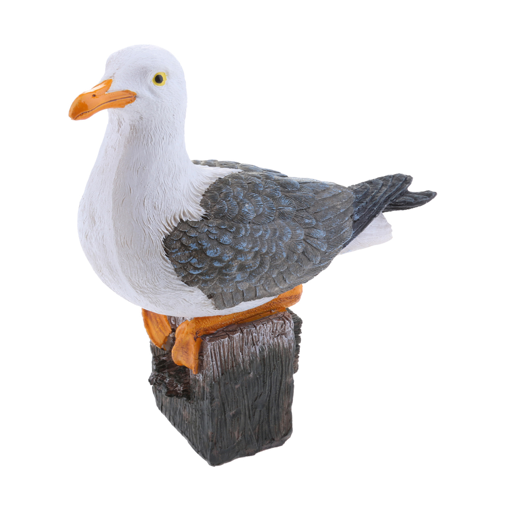 Garden Lawn Patio Craft Landscape Seagull Decor Statue Animal Figurines Figure Sculpture Ornament