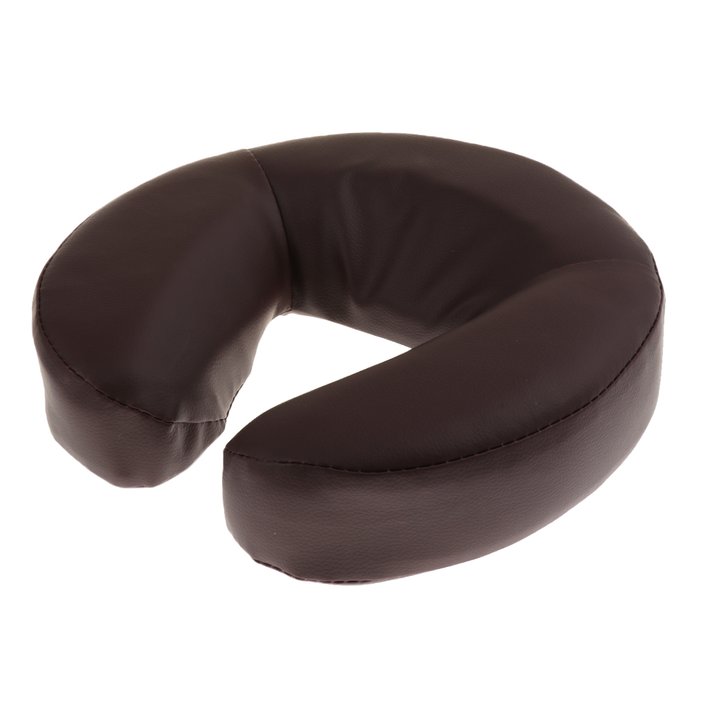 Foam Massage Table Face Cradle Pad with Ultra-Soft PU Leather Cover - Head Rest Cushion Pillow Positions Head and Neck