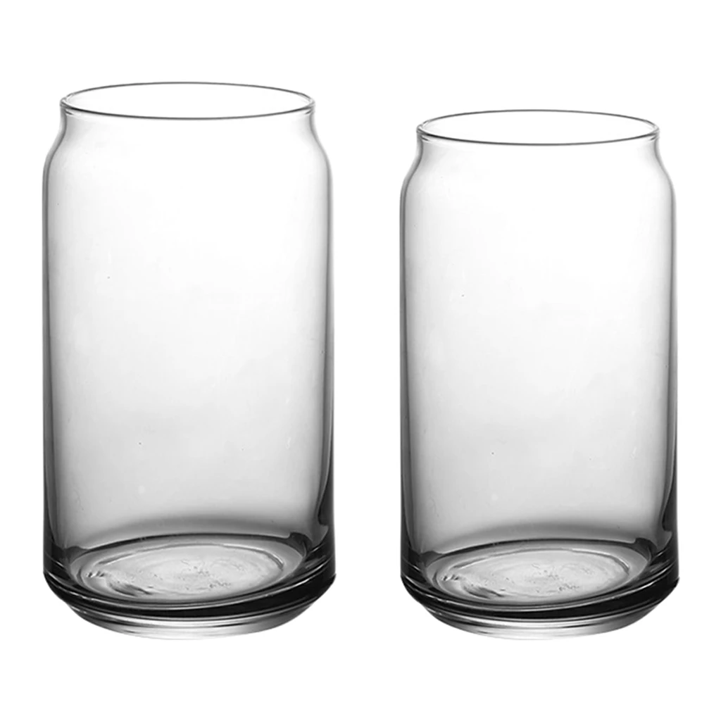 Single Layer Transparent Glass Cup Iced Coffee Tea Milk Cup Juice Coke Cup for Home Office Bar Kitchen Cafe Bar