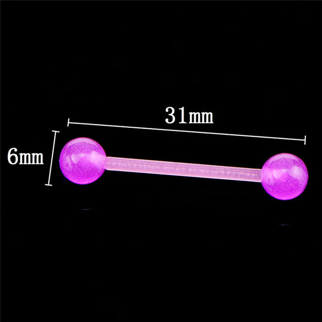 Piercings Langue Plastique LuLiyLdJ - Lot De 20, 16mm Flexible, Couleur Assorties, Confortables Et Hypoallergéniques