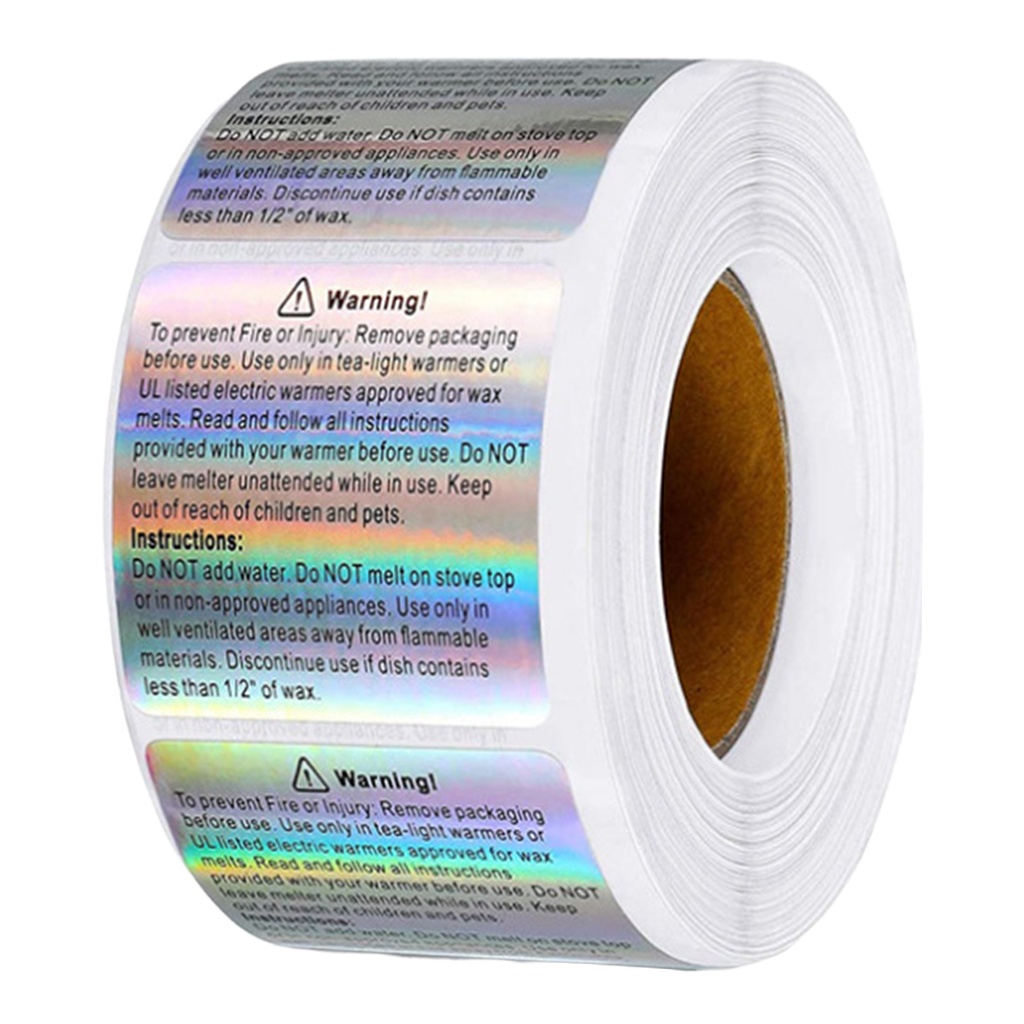 500 Candle Warning Stickers Labels Safety for Soy Wax Candle Making Tins Jar