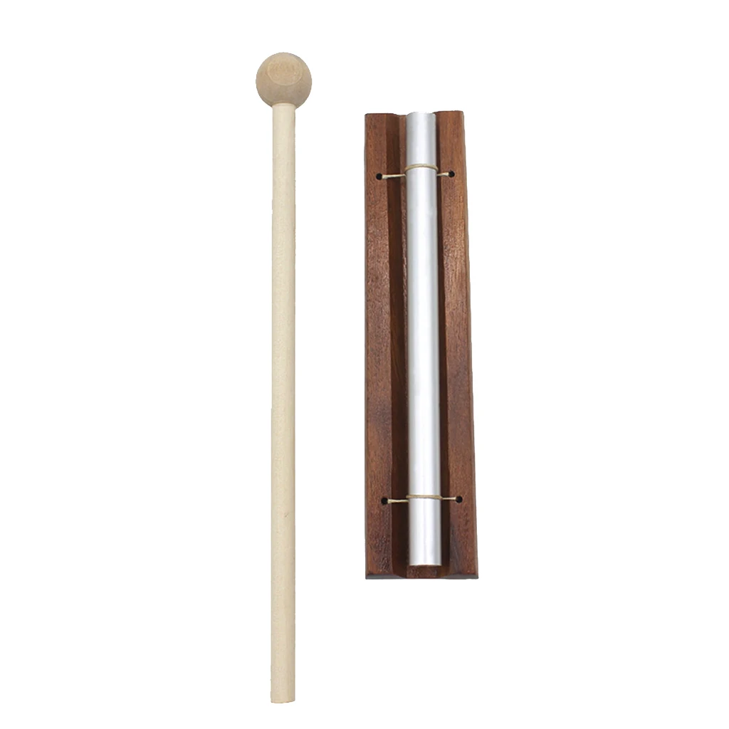  Chime on Wooden Base with Single Stick for The Energy of
