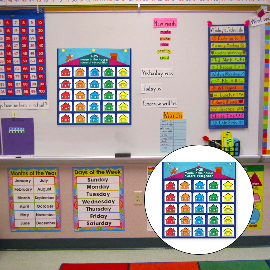 Hide and Seek Games Number Color Learning Educational Chart Classroom Supplies Home School Supplies