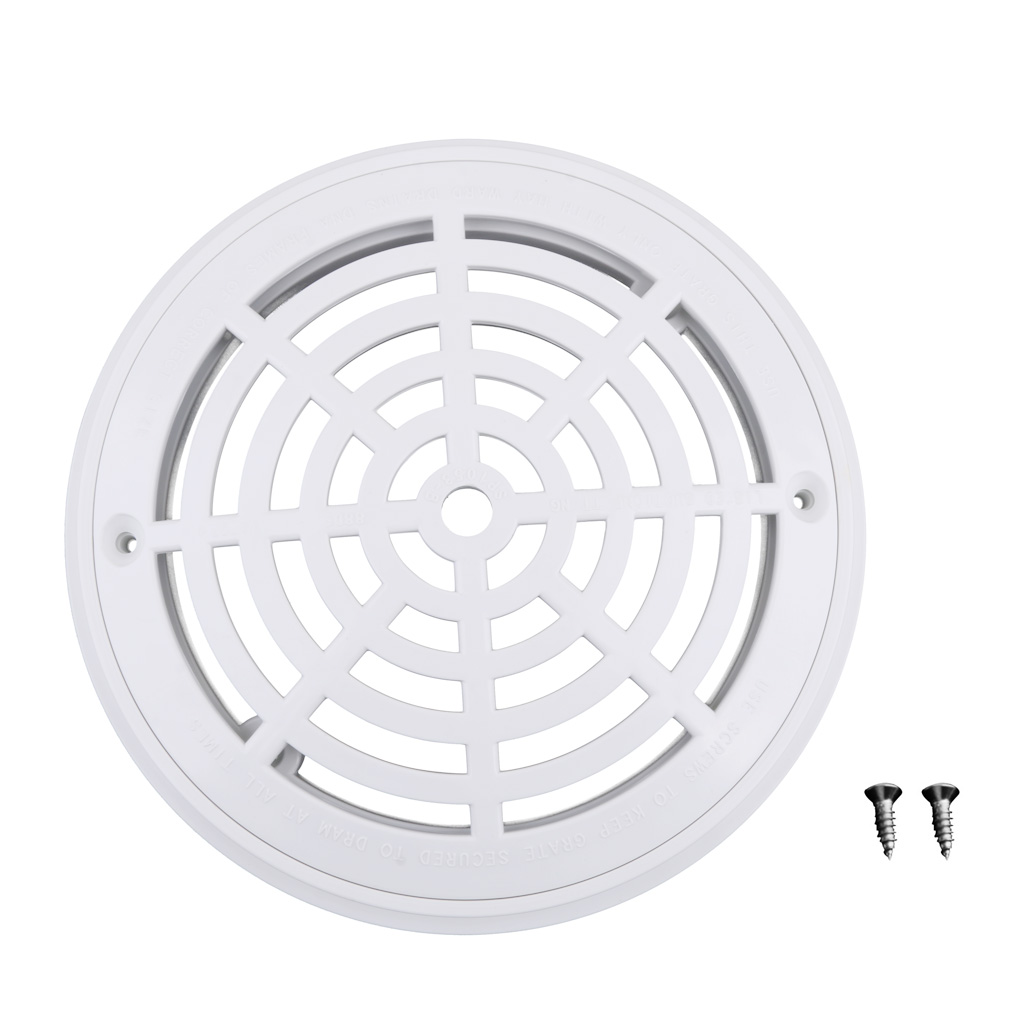 Plastic 8'' Main Drain Cover Anti-Vortex Suction Outlet Fittings Accessary