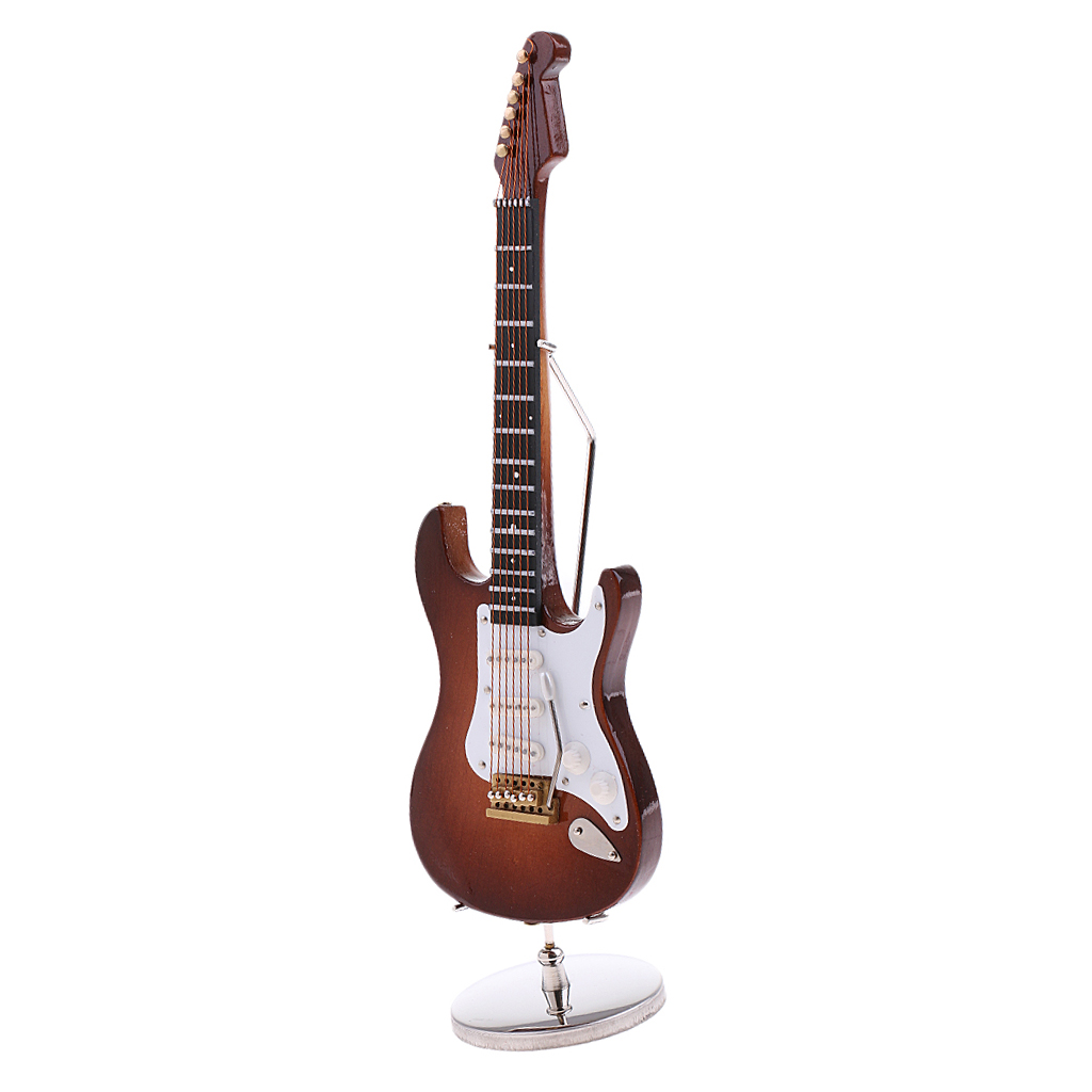 MagiDeal 1/6 Scale Wood Electric Guitar Model for 12 Inch Action Figure Accessory Kids Toys