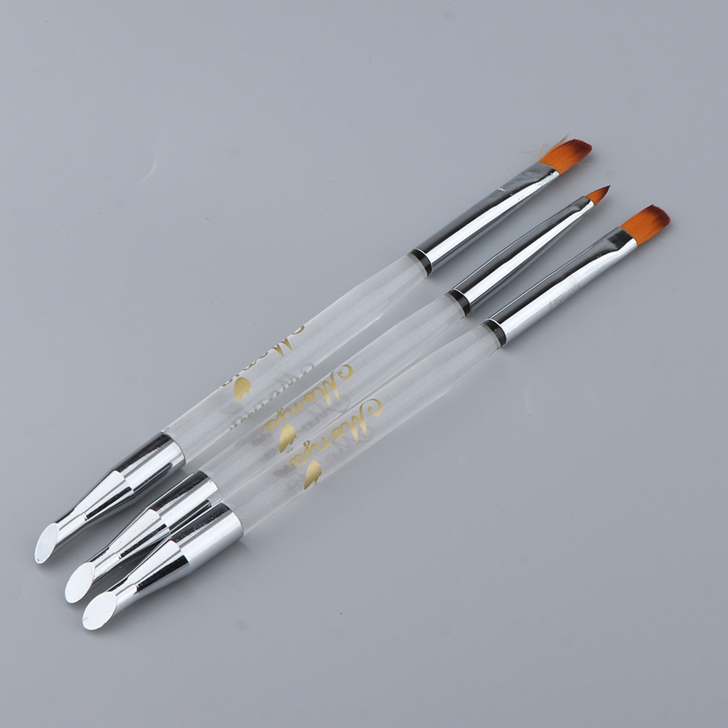 3Pcs 3 Sizes Head Nail Art Drawing Painting Pen Liner Brushes Manicure Tools
