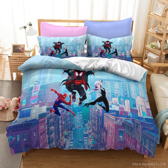 Queen Size Spider Man Bedding Set For Kids Bedroom Decor Full Comforter  Coverlet Fitted Sheet 3-5pcs Boys Home Textile Promotion - Bedding Set -  AliExpress