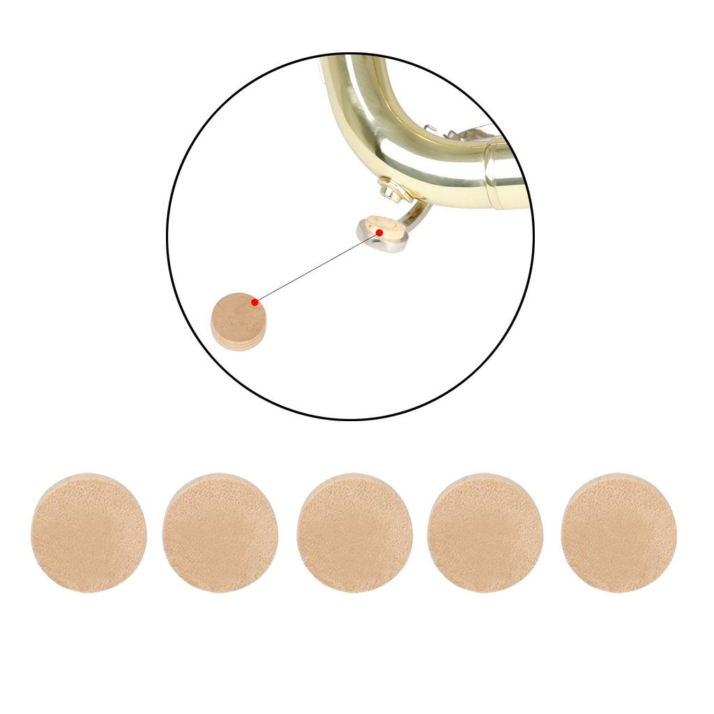 5Pcs Water Key Spit Valve Cork Pad For Trumpet Trombone Repair Accessories Diameter 9mm Thickness 4mm