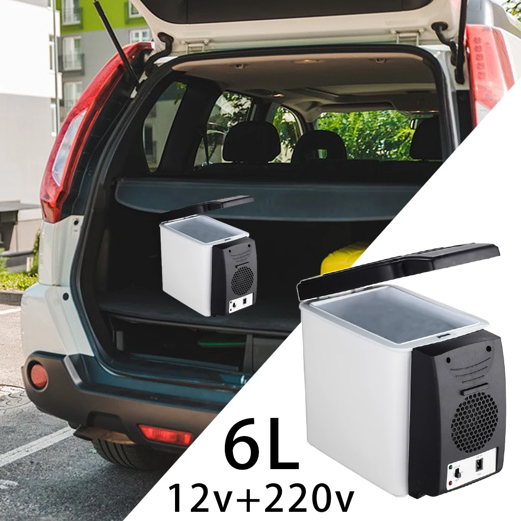 6L Portable Mini 220v 12V Car Refrigerator Cosmetics Beauty Makeup Fridge Electric Cooler Warmer Freezer Low Noise for Camping