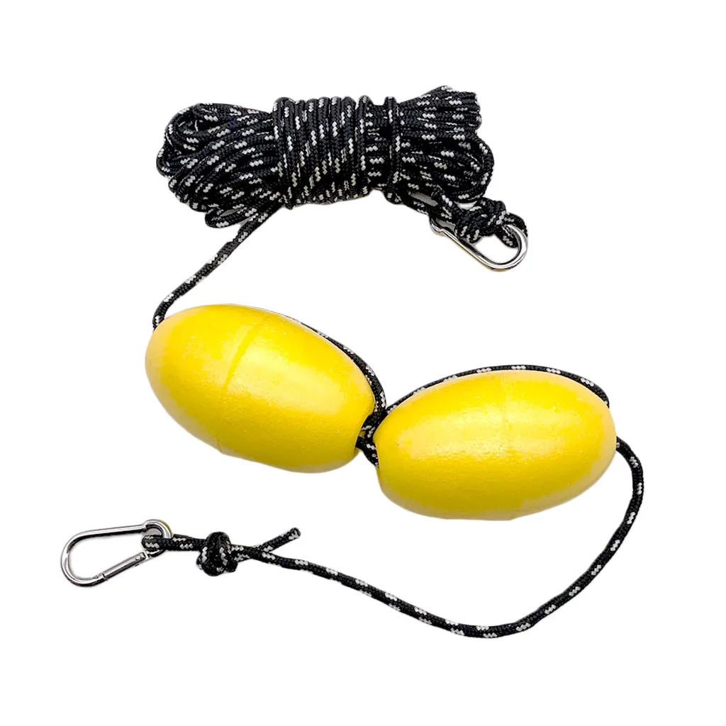 High Strength 9m Kayak Tow Rope Boating Floating Throw Anchor Line with Dual Floats End Clips Kayak Safety Gear Accessories