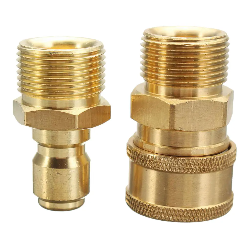 1 Pair M22 Quick Release Pressure Washer Adapter Connecter Coupling 14.8MM