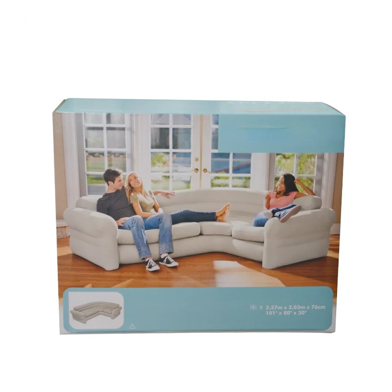 Intex Inflatable Corner Sofa 101" X 80" X 30" 