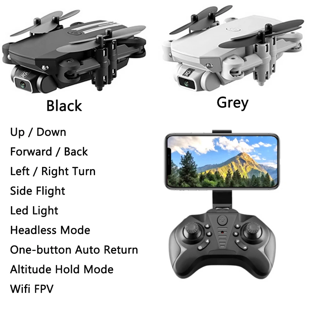 LS-MIN RC Foldable Quadcopter Drone, Long Range Planning Drone