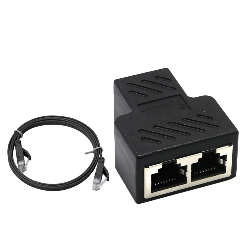 Censo nacional Grave Traer Cable Ethernet Cat6 7, puerto LAN de 1 a 2, adaptador de conector  divisor|Conectores y cables de ordenador| - AliExpress