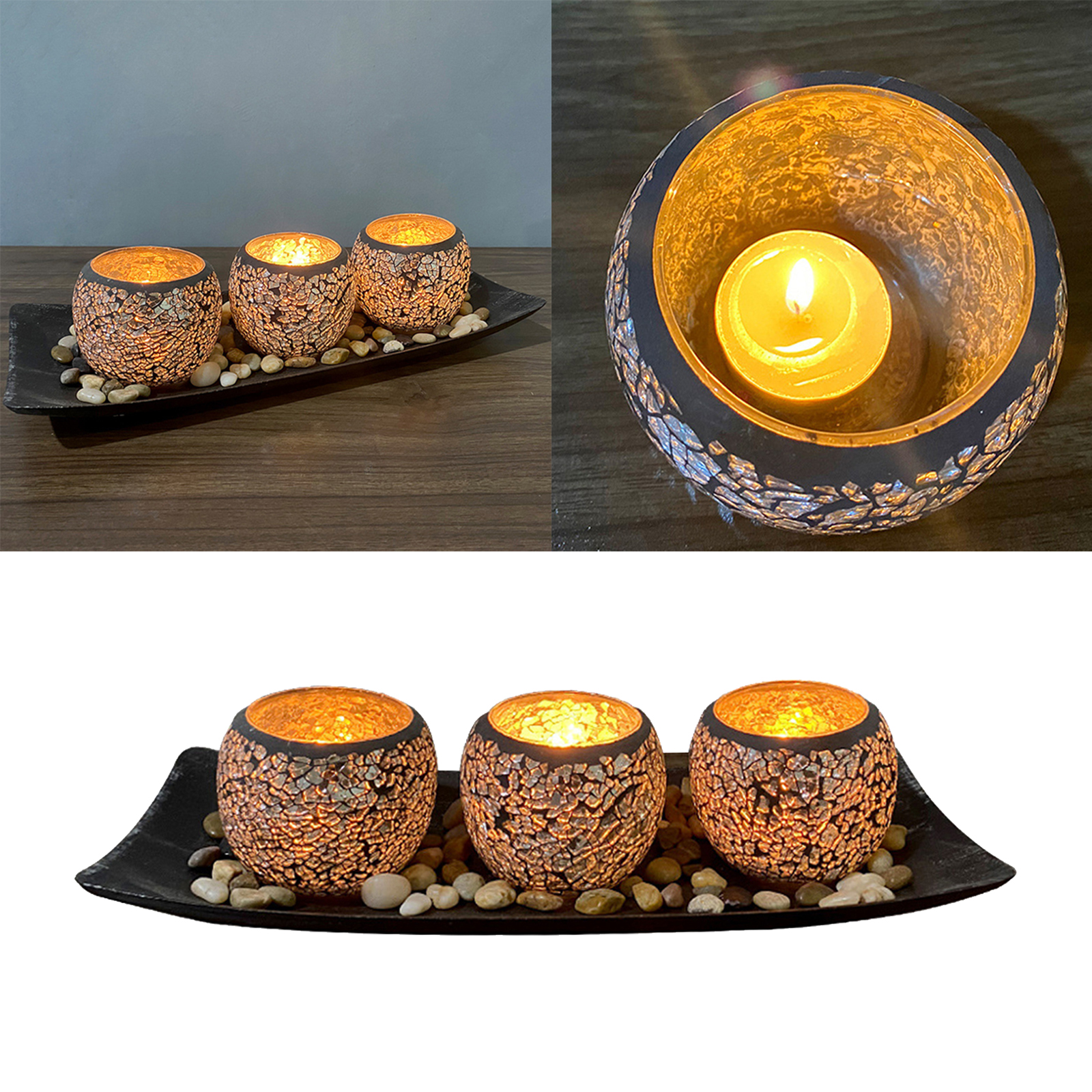 Votive Glass Tealight Candle Holder Coffee Centerpiece Home Decoration