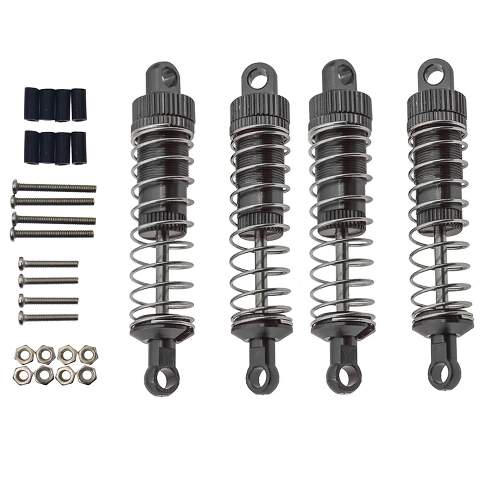 4 Piece Aluminum Shock Absorber Sets Front Rear 65 Mm for RC 1/16 WPL C14 C24 MN90