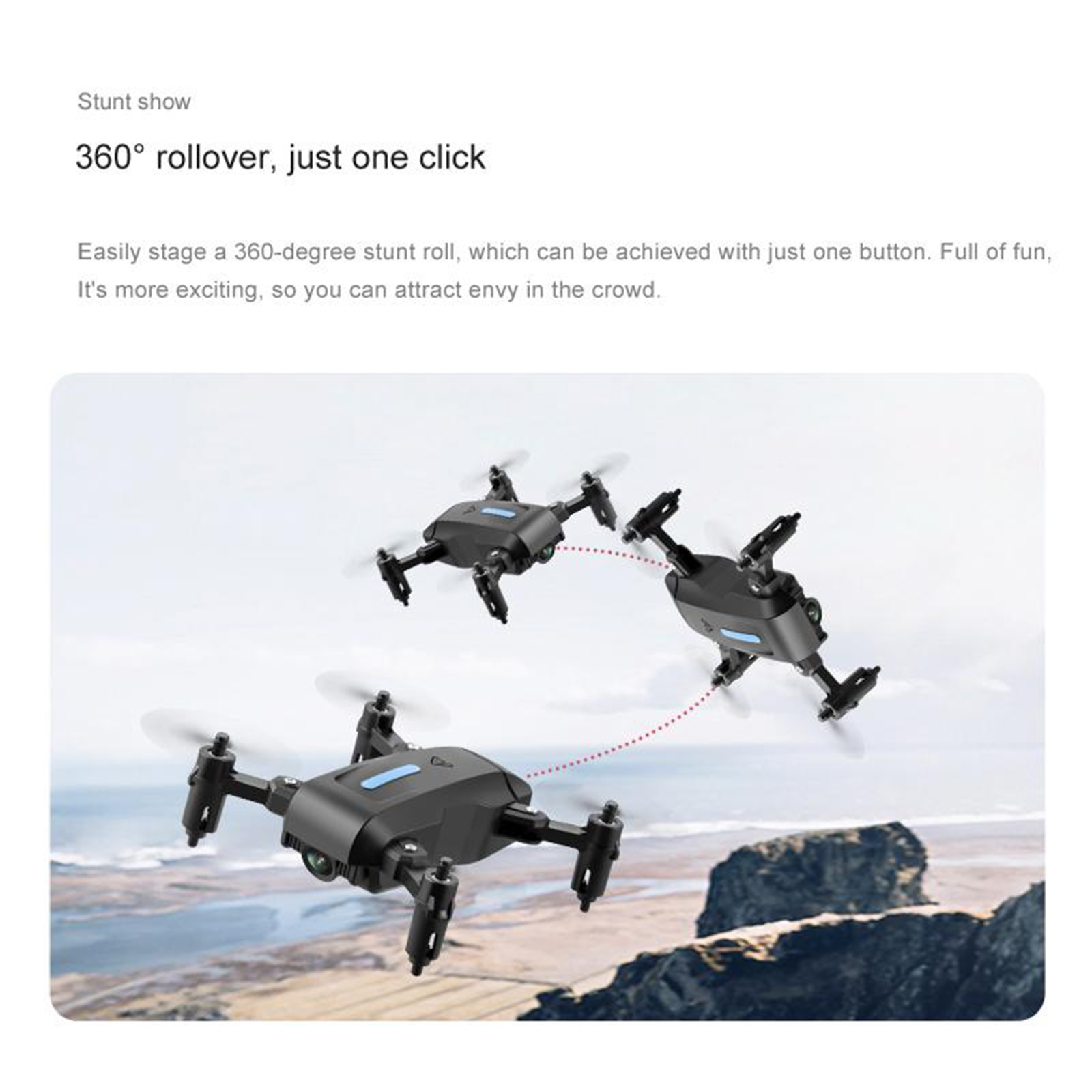 2.4G HD Camera Foldable Headless Mode Altitude Hold Selfie WIFI FPV RC Drone