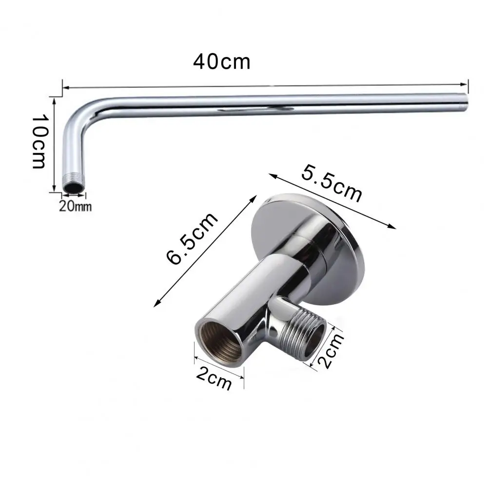 JN_ Stainless Steel Shower Head Mount Base Extension Pipe Arm Bathroom Tool Ey 