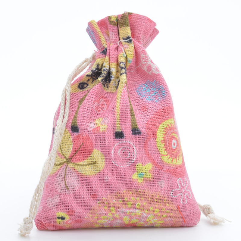 10pc niedlichen Druck wieder verwendbare Baumwolle Linie Tasche Kordel zug Beutel Süßigkeiten Gunst Halter Schmuck Party Geschenke Tasche 10x14cm/13x18cm 29 Farben – Detail 13