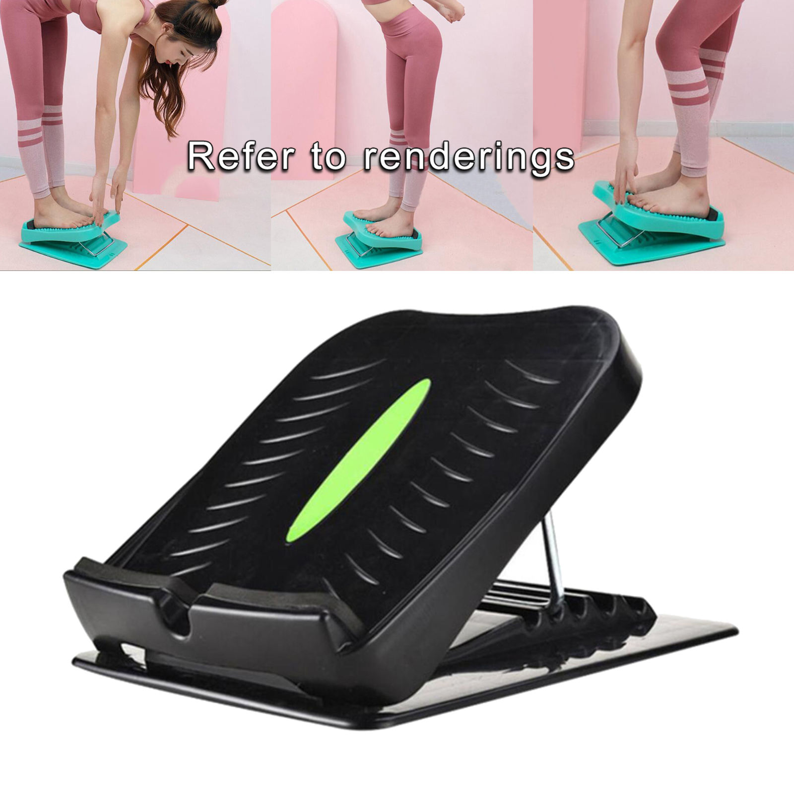 under Desk Slant Board Footrest Adjustable Tilt - Leg Exercise Ankle Foot Calf Stretcher - Heavy Duty 5 Desk Footrest