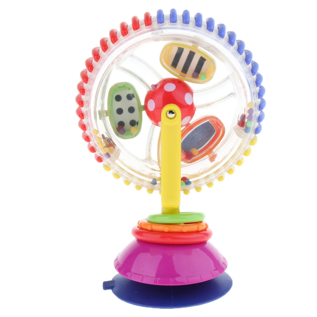Plastic  Ferris Wheel Windmill Toy for Baby and Infant, Suction Cup Design, Suitable for Stroller, Desk Chair Playing