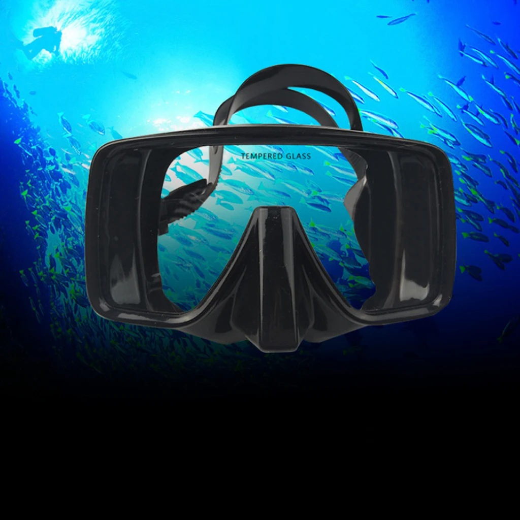 Adults Anti-Fog Silicone  Scuba Diving Snorkeling Goggles Glasses