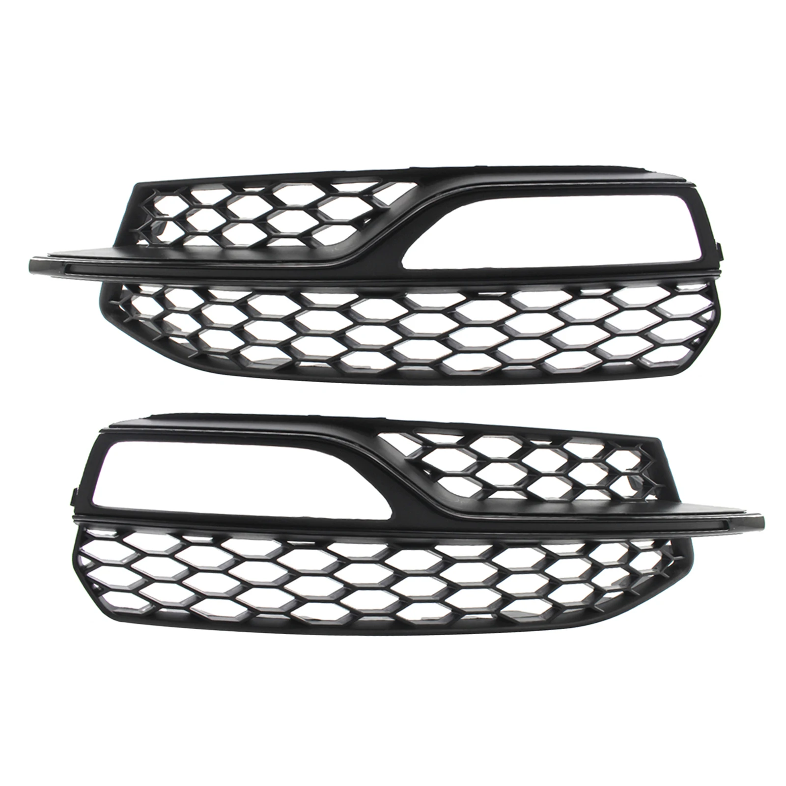 2 Pieces Front Fog Light Grilles Direct Replaces for Audi A3 S-Line 14-16