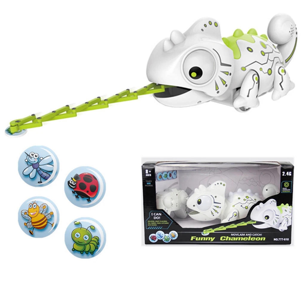 Realistic Remote Control Chameleon with Moving Eyes And Tails, Robot Toy