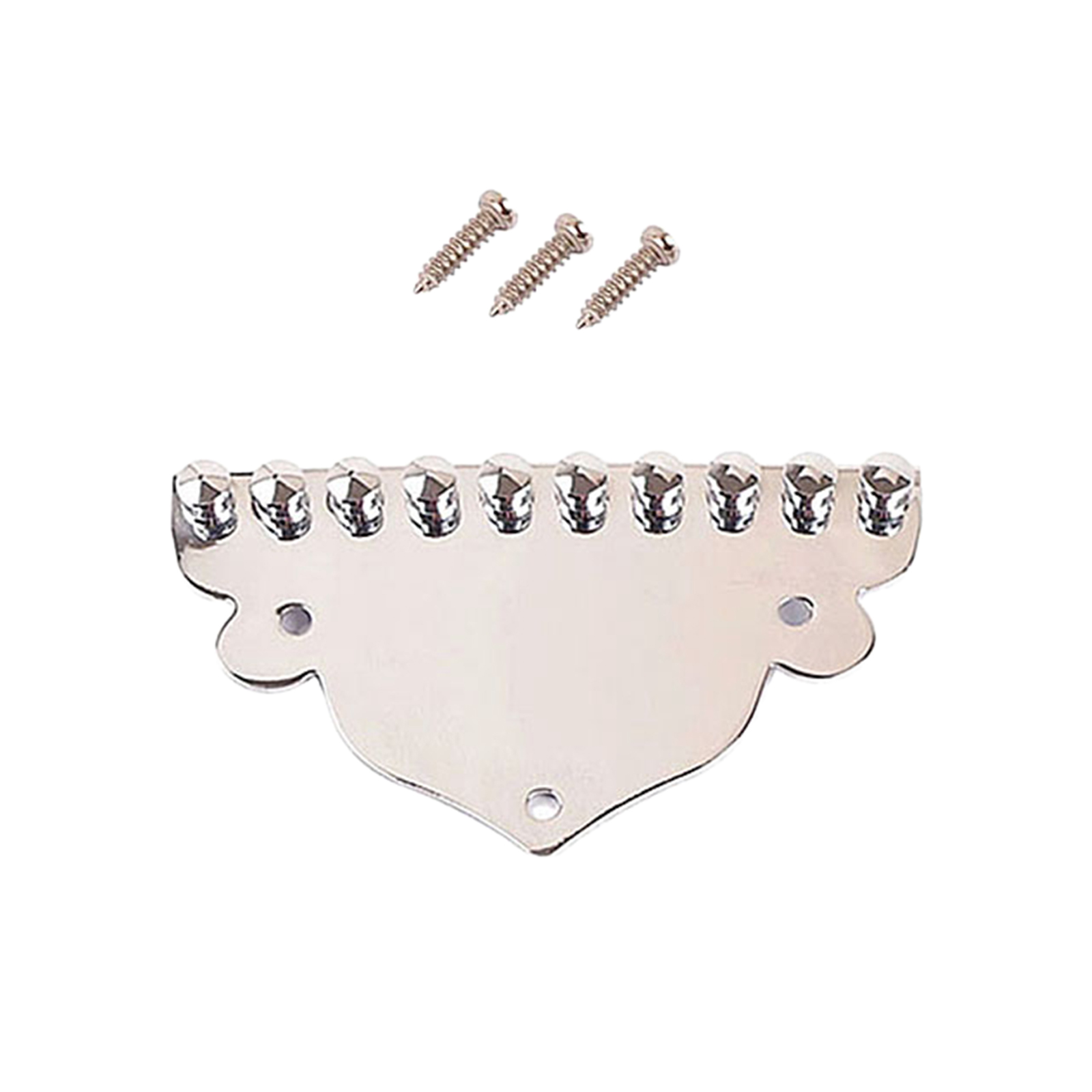 70.5 x 42 mm Chrome Plated Metal 10 String Mandolin Guitar Tailpiece Silver