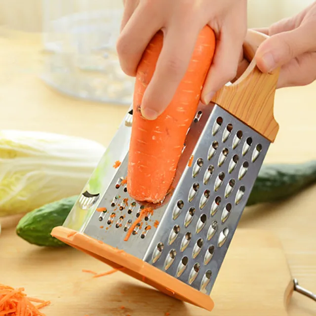 Stainless Steel Grater 6 Sided Blades Vegetables Grater Shredder Carrot  Cucumber Slicer Cutter Box Container Kitchenware
