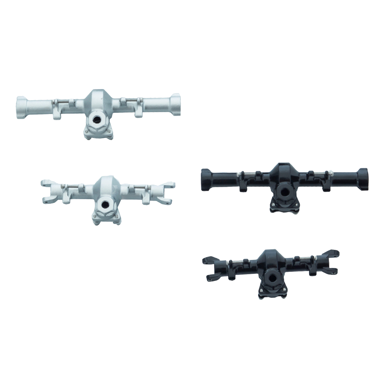 Aluminum Alloy Front and Rear Axle Housing Set for Axial SCX24 90081 1/24 RC Crawler Car Upgrades Parts Accessories