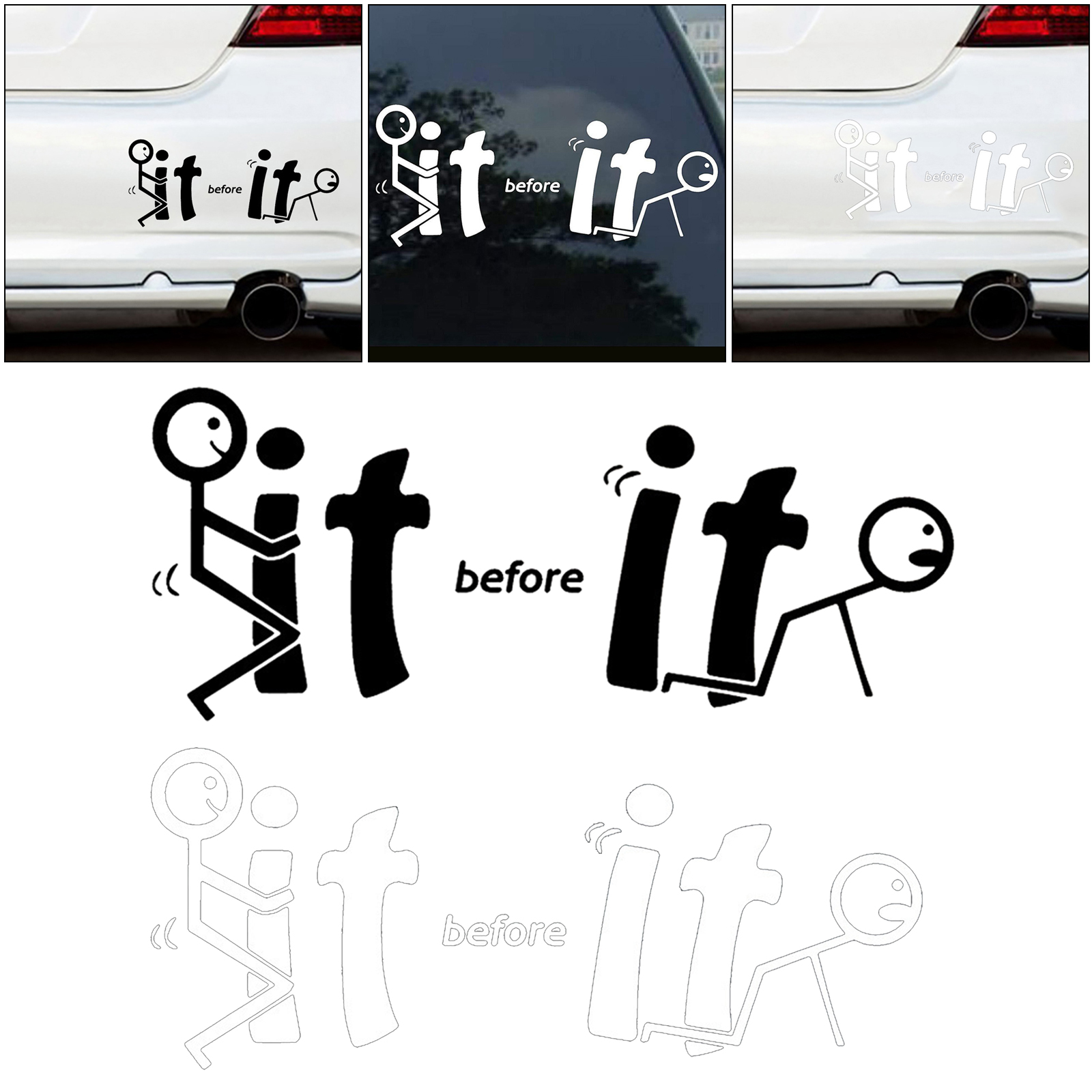 -It before It Fu-cks You Vinyl Decal Window for  Car Truck