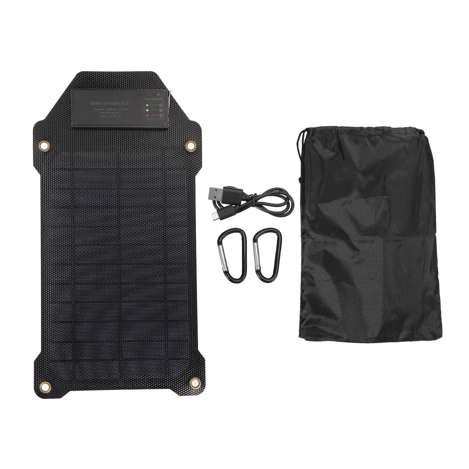 10W Portable Solar Charger 5V/1A Waterproof Solar Panel with USB Port Compatible with Power Station Cell Phone